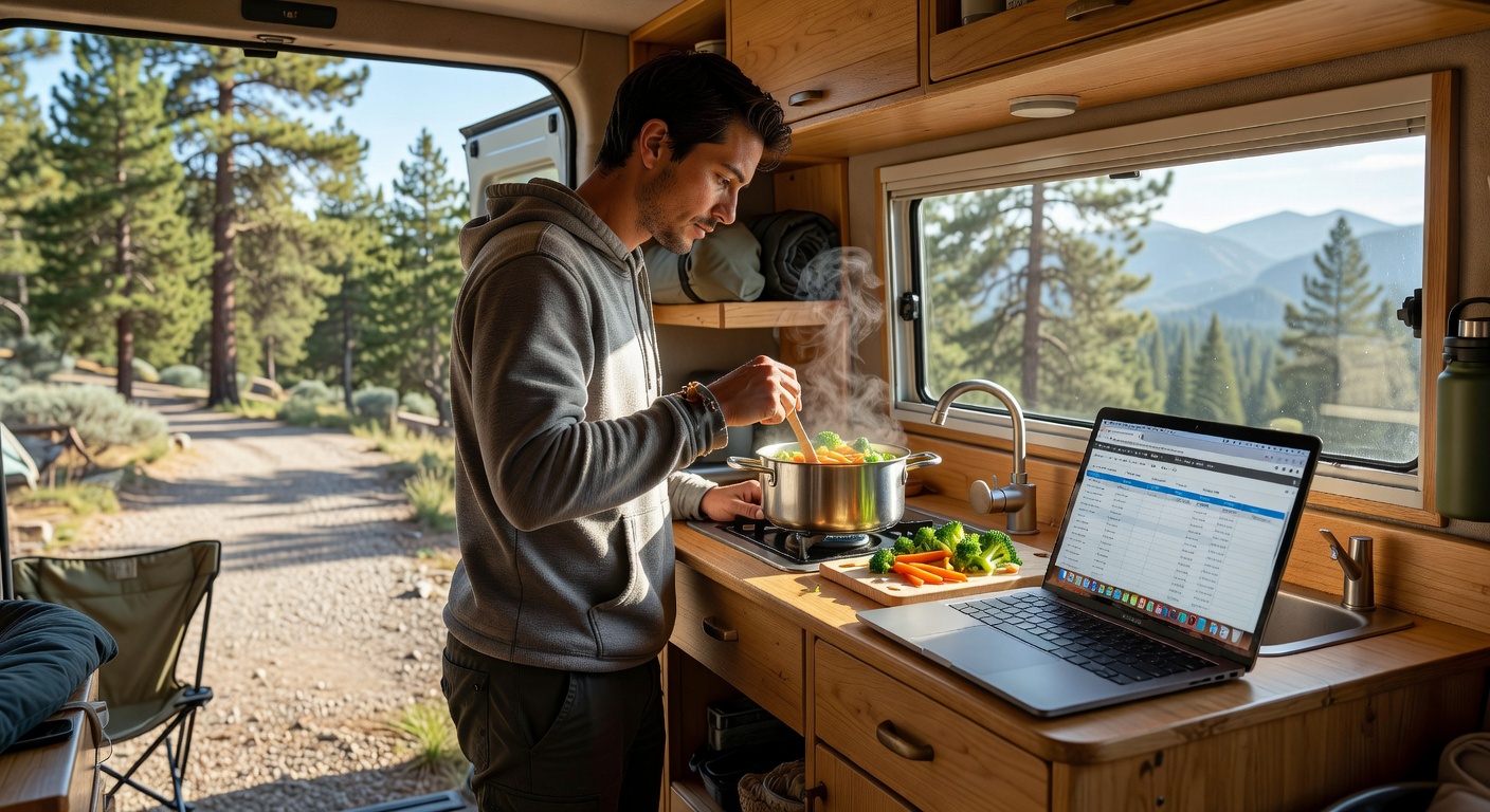 Nomad cooking on the road