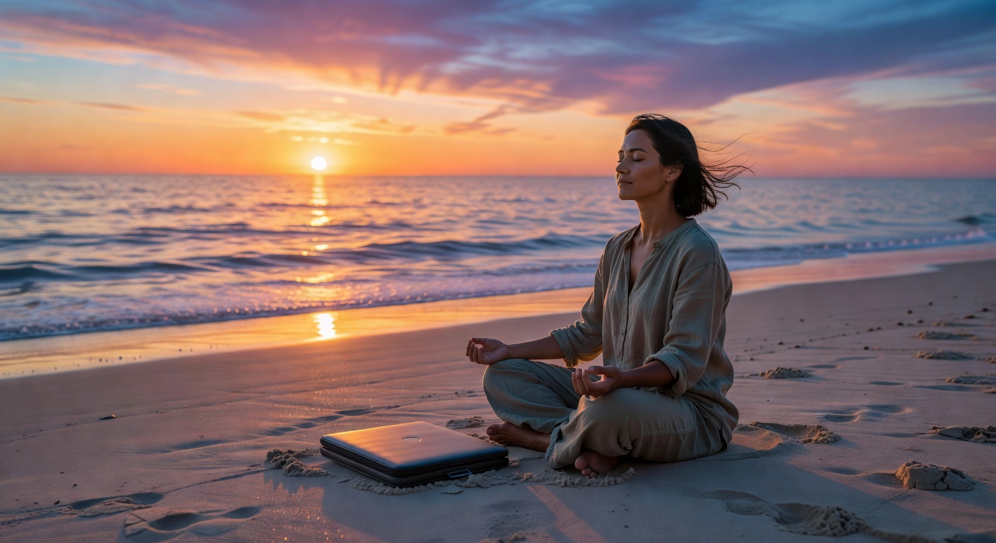 Ocean sunrise meditation