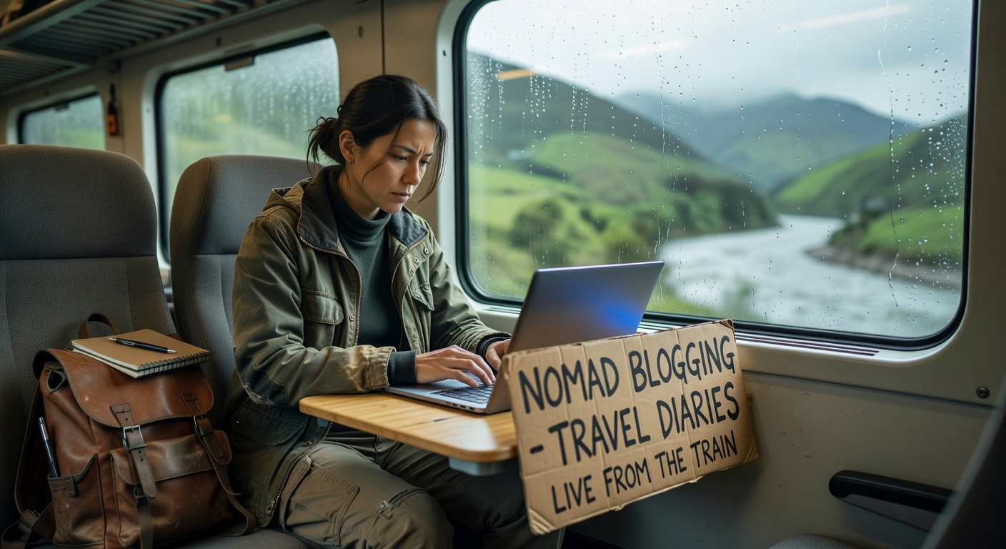 Blogging from a train window